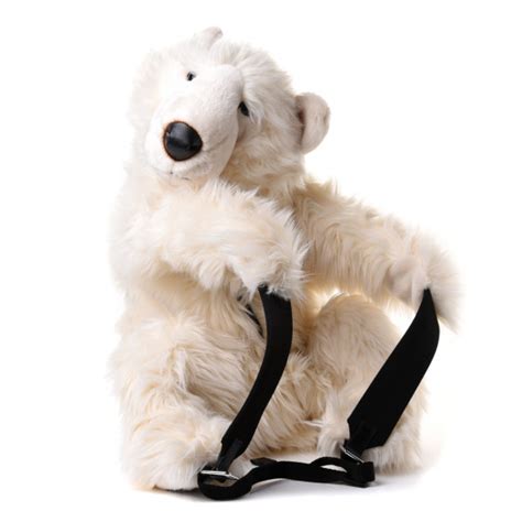 DOLCE & GABBANA Faux Fur Calfskin Polar Bear .